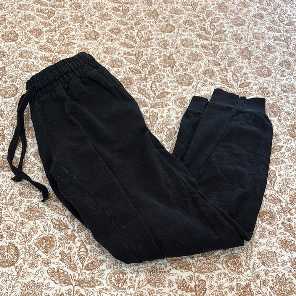 Acid wash small black jogger